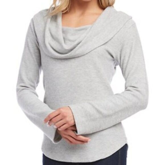 Karen Kane Convertible Neck Top sz XL in Grey - Picture 1 of 10